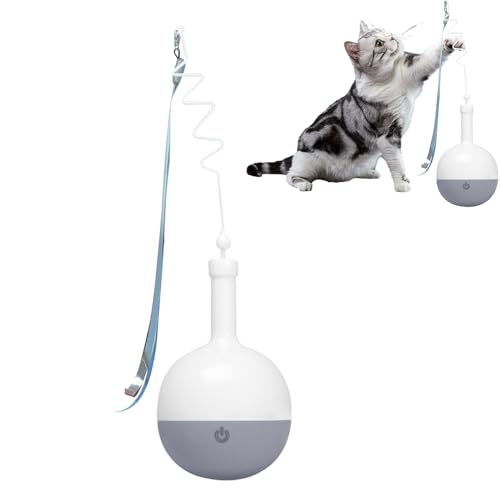 TyCylKu Katzen Futter Puzzle, Stimulierender Fressnapf Trainer für Katzen, Elektrisches Spielzeug, Zur Trainingsunterstützung Gegen Langeweile Indoor Outdoor Kitten Aktivierung von TyCylKu