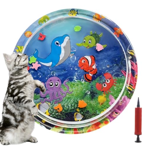 TyCylKu Katzen Wasserspielmatte | Haustier Wasserbett Katzen Spielmatte,Faltbare Matte Bequemes Bett Interaktives Spielzeug Für Kleine Mittelgroße Große Tiere TyCylKu Katzen Wasserspielmatte | Haustier Wasserbett Katzen Spielmatte,Faltbare Matte Bequemes Bett Interaktives Spielzeug Für Kleine Mittelgroße Große Tiere von TyCylKu