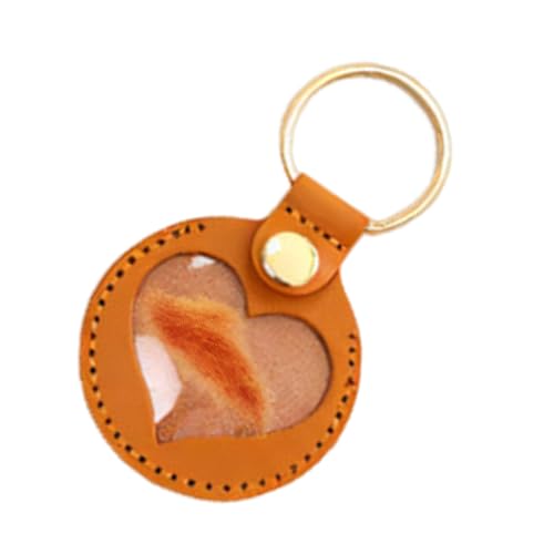 TyCylKu Katzenhaar Aufbewahrung Schlüsselanhänger,Hundegedenk Schlüsselring - Herz Anhänger Erinnerungsstück Unisex für Rucksack Handtasche Taschencharm von TyCylKu