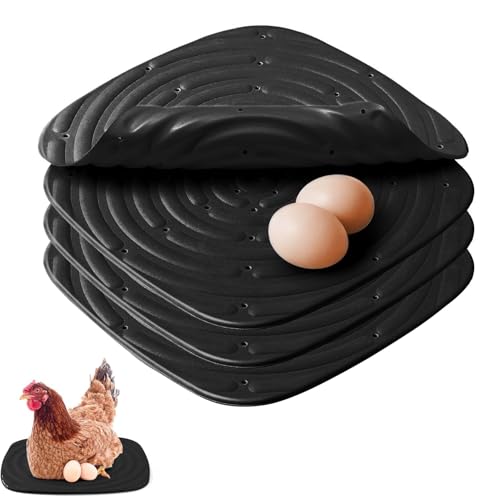 Tyasoleil 4 x Hühner-Nistkasten-Pads, waschbare Nistunterlagen für Hühnerstall, Bettwäsche, Nistkasteneinlagen (schwarz) von Tyasoleil