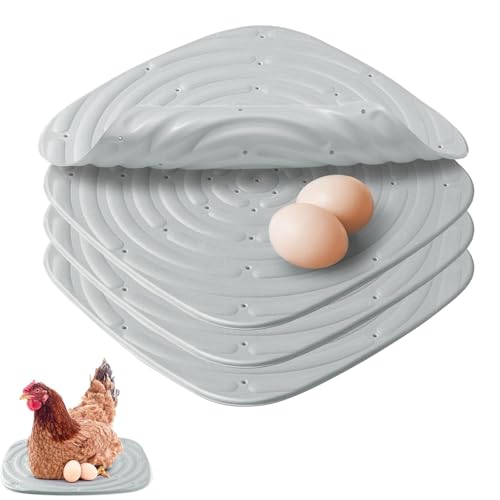 Tyasoleil Hühner-Nistkasten-Pads, waschbare Nistunterlagen für Hühnerstall, Bettwäsche, Nistkasteneinlagen, Grau, 4 Stück von Tyasoleil