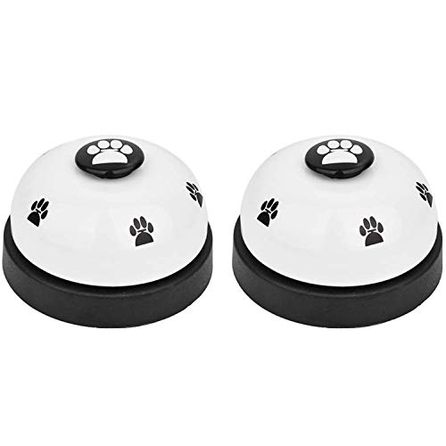 Tyatocepy Haustier Klingel, 2 Pack Metall Klingel Hunde Training Mit Rutschfesten Gummi Böden Hunde Tuer Klingel Fuer Das Töpfchen Werkzeug Kommunikations Geraet Fuer Kleine Hunde Katzen von Tyatocepy