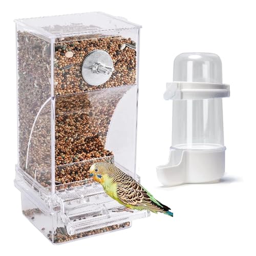 Tyatocepy No Mess Vogelfutterautomaten Anti-Spill Vogelfutterautomat Vogelfutterautomat für Käfig Vogelwasserdispenser Inklusive Papageien-Automatischer-Futterbehälter Tyatocepy No Mess Vogelfutterautomaten Anti-Spill Vogelfutterautomat Vogelfutterautomat für Käfig Vogelwasserdispenser Inklusive Papageien-Automatischer-Futterbehälter von Tyatocepy
