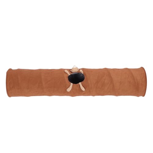 Gerade Katzen Tunnel für Indoor-Katzen, zusammen klappbarer Katzen Tunnel für kleine mittelgroße Katzen mit Katzen Spielzeug Ball, niedlicher Bär Gerade Katzen Tunnel für Indoor-Katzen, zusammen klappbarer Katzen Tunnel für kleine mittelgroße Katzen mit Katzen Spielzeug Ball, niedlicher Bär von Tyenaza
