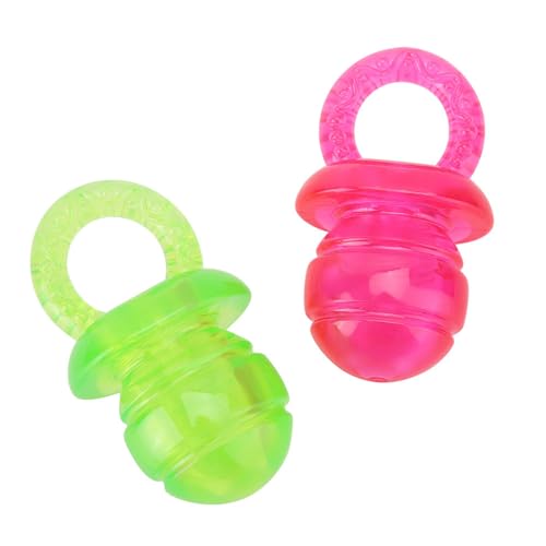 Tyenaza 2Pcs Dog Pacifier Chew Toys, Pet Puppy Molar Clean Teeth Toy Pacifier Chew Playing Training Toys Rubber Clean Teeth Tools for Dog Cat von Tyenaza