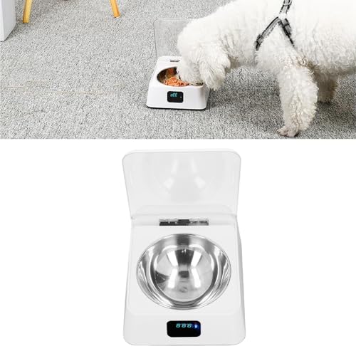 Tyenaza 350 ml Haustier Smart Feeder, Induktionsdeckel Öffnung wiederaufladbare Hundekatze Fütterungsschale für kleine mittelgroße Haustier von Tyenaza