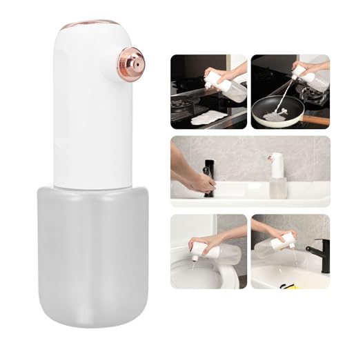 Tyenaza 430ml Foaming Shampoo Dispenser 1200mAh Electric Foam Maker Automatic Bath Bubble Maker for Home Pet Bathing and Kitchen (White) von Tyenaza