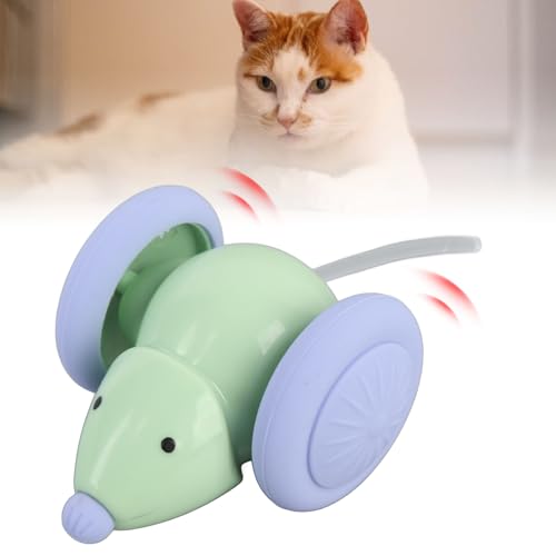 Tyenaza Automatische Bewegung Rattenspielzeug ABS und Silikon Multifunktional Smart Electronic Ratten -Haustierspielzeug für Innenräume von Tyenaza