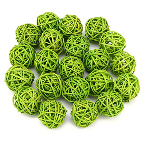 Tyenaza Rattankugeln Dekosteine Rattan deko, 20Pcs Rattankugeln Wandbehang Beleuchtung Dekoration Baumdekoration für Hochzeit, Weihnachten, Party, Hängedekoration Tyenaza Rattankugeln Dekosteine Rattan deko, 20Pcs Rattankugeln Wandbehang Beleuchtung Dekoration Baumdekoration für Hochzeit, Weihnachten, Party, Hängedekoration von Tyenaza