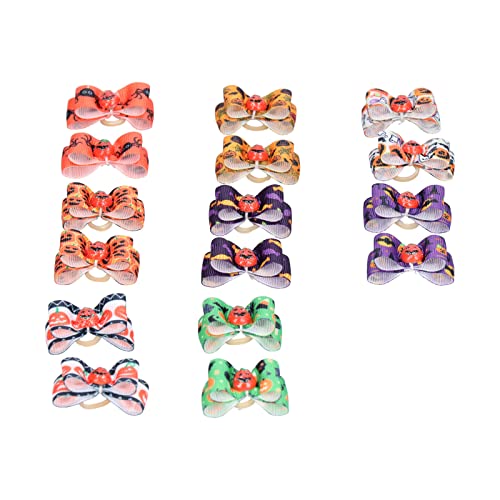 Tyenaza Haustier-Haarschleifen, Hunde-Haarschleifen mit Gummibändern, niedliche Welpenpflege-Bowknots für Halloween-Haustier-Haarschmuck Tyenaza Haustier-Haarschleifen, Hunde-Haarschleifen mit Gummibändern, niedliche Welpenpflege-Bowknots für Halloween-Haustier-Haarschmuck von Tyenaza