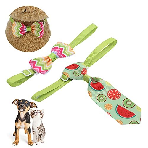 Tyenaza Haustierkrawatte, Hawaii Sommerstil Hundehals und Fliege mit Verstellbarer Plastikschnalle für kleine Hunde und Katzen von Tyenaza