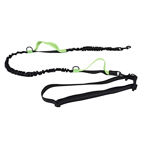 Tyenaza Hundeleine, schwerdicht reflektierende, tragbare tragbare einstellbare Hundetraktionsseil, Nylonband Blei für Haustiere Hunde (Grün) von Tyenaza