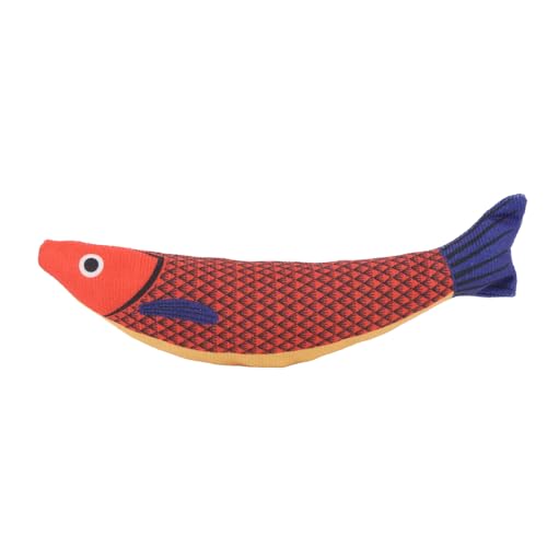 Tyenaza Katzenspielzeug, Saury Fish, weiches Katzenminzen-Spielzeug mit Knistergeräuschen, interaktives Katzen-Kicker-Spielzeug für die Bewegung von Kätzchen im Haus für alle Rassen (Orange) von Tyenaza