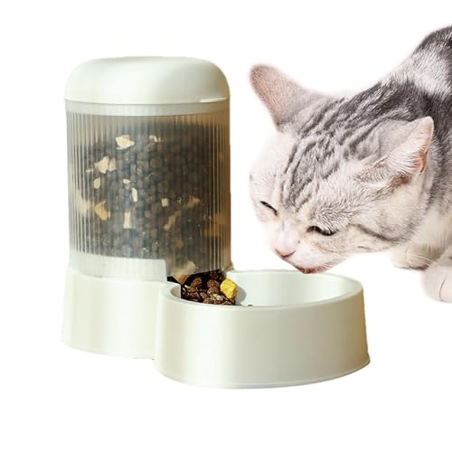 Tyinerc Automatische Futterstation für Katzen, automatischer Fresser, Katzenfutter, Trockenfutter, großes Fassungsvermögen, Futternapf für Katzen | Waschbarer Hundenapf für Kleintiere von Tyinerc