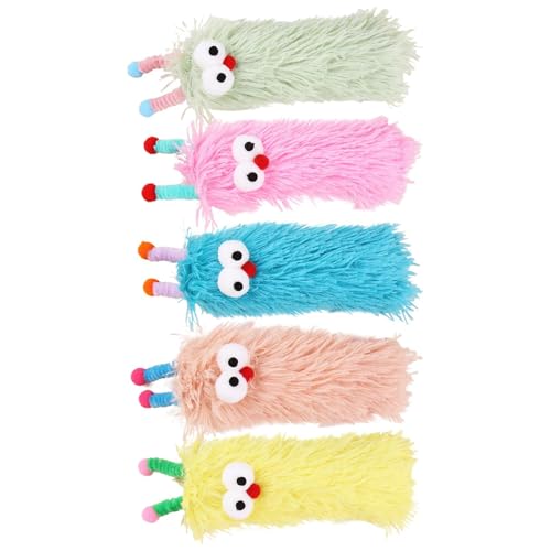 Tyinerc Catnip Toys für Katzen, Catnip Spielzeug für Katzen im Innenbereich – Cat Enrichment Toys Cute Dolls Brett Kissen – 5 x weiche Beißpuppe, beruhigender Kaugummi mit bis von Tyinerc