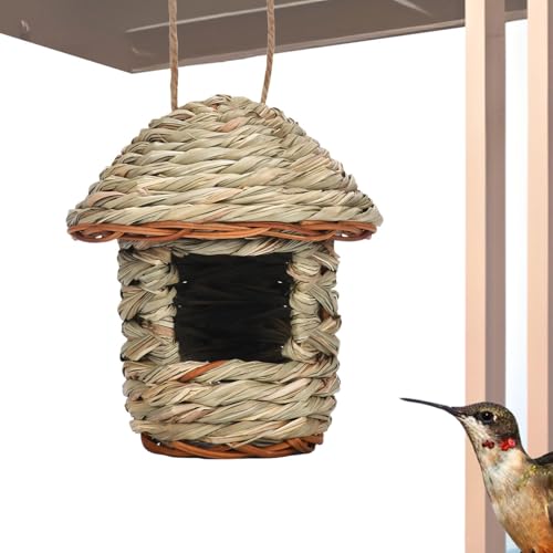 Tyinerc Handgewebtes Vogelnest, Vogelhaus im Freien | Handgewebte atmungsaktive Kolibri-Häuser - Baumelnde Vogelhäuser, rustikales Kolibri-Nest für drinnen und draußen Tyinerc Handgewebtes Vogelnest, Vogelhaus im Freien | Handgewebte atmungsaktive Kolibri-Häuser - Baumelnde Vogelhäuser, rustikales Kolibri-Nest für drinnen und draußen von Tyinerc