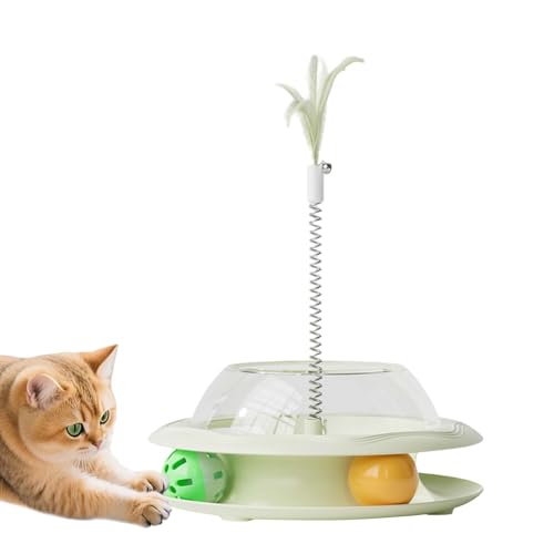 Tyinerc Katzen Leckerli Spender Spielzeug | Interaktiver Leckerli Spender Für Katzen Mit Federangel Und Bällen | Unterhaltsamer Futterautomat Für Training Und Indoor Spiel | Bewegungsförderndes Tyinerc Katzen Leckerli Spender Spielzeug | Interaktiver Leckerli Spender Für Katzen Mit Federangel Und Bällen | Unterhaltsamer Futterautomat Für Training Und Indoor Spiel | Bewegungsförderndes von Tyinerc