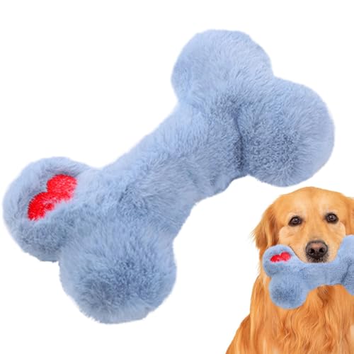 Tyinerc Quietschendes Haustierspielzeug, Plüsch-Stimmspielzeug für Hunde,Welpen-Kauspielzeug in Knochenform mit Stimmstimme - Tragbares, weiches Hundeknochen-Plüsch-Kauspielzeug für Welpen, kleine Tyinerc Quietschendes Haustierspielzeug, Plüsch-Stimmspielzeug für Hunde,Welpen-Kauspielzeug in Knochenform mit Stimmstimme - Tragbares, weiches Hundeknochen-Plüsch-Kauspielzeug für Welpen, kleine von Tyinerc