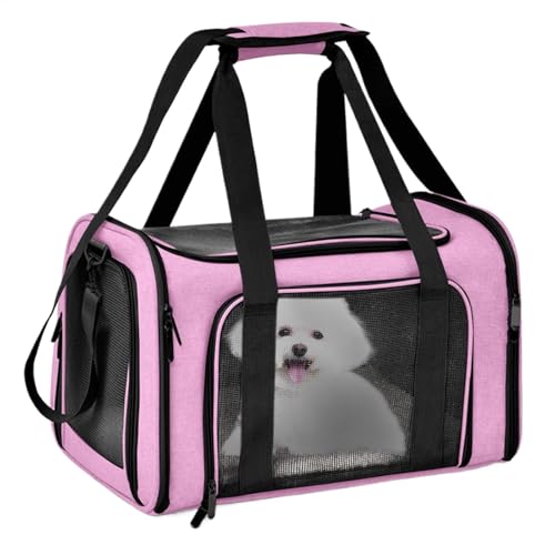 Tyinerc Transportbox für Haustiere, Transportbox für kleine Katzen – tragbare Tragetasche für Welpen – kleine atmungsaktive Haustier-Transportgeräte für kleine Katzen und von Tyinerc