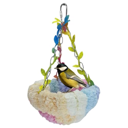 Tyinerc Wellensittichbett, Wellensittichnest, Padbird zum Lokalisieren – Winter, warm, Nest, Hammock, Käfig aus Plüsch für Macaw, Parakeet, Calcandisphen, von Tyinerc