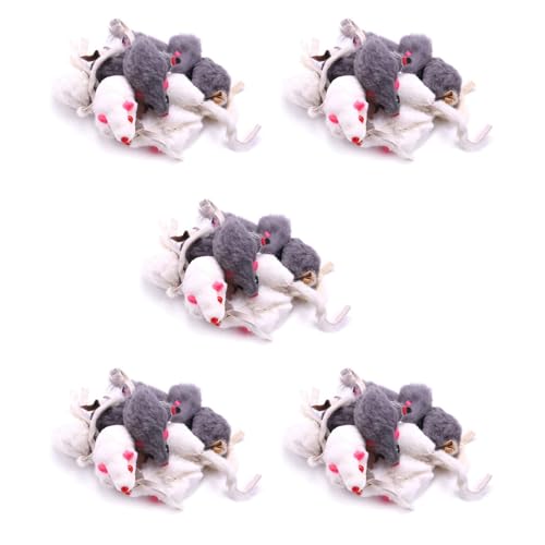 Tynmoel Echtes Kaninchen Fell MäUse Katzen Spielzeug Haustier Spielzeug Kinder Spielzeug 60Er Pack Tynmoel Echtes Kaninchen Fell MäUse Katzen Spielzeug Haustier Spielzeug Kinder Spielzeug 60Er Pack von Tynmoel