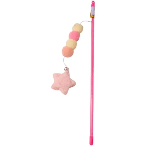 TypoGrove Interaktiver Katzenspielzeug Zauberstab mit Federbefestigung - Langlebige elastische Schnur und ergonomischer Griff für Indoor-Spielen, bissfestes Design stimuliert die Übung (rosa TypoGrove Interaktiver Katzenspielzeug Zauberstab mit Federbefestigung - Langlebige elastische Schnur und ergonomischer Griff für Indoor-Spielen, bissfestes Design stimuliert die Übung (rosa von TypoGrove