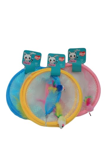 Aimé – Spielzeug Kawaii Tunnel Feder – Spiel Katze Wohnung – stimuliert Bewegung und Hören – Katzenspielzeug mit Federeffekt – Köder an den Enden – L 25 cm – zufällige Farbe: Gelb, Blau, Rosa Aimé – Spielzeug Kawaii Tunnel Feder – Spiel Katze Wohnung – stimuliert Bewegung und Hören – Katzenspielzeug mit Federeffekt – Köder an den Enden – L 25 cm – zufällige Farbe: Gelb, Blau, Rosa von Tyrol