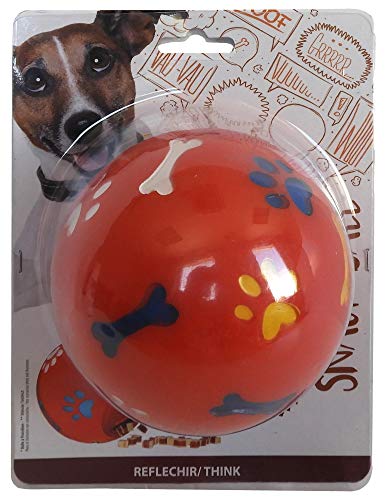 TyrolTirol Red Treats Ball mit Verstellbarer Öffnung für Hunde, 0,1449 kg von Tyrol