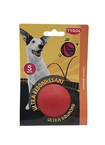 Tyrol Barrett Ball – Ball für Hunde, klein, Zubehör für kleine und mittelgroße Hunde, Spielzeug für die geistige und körperliche Entwicklung, Ultra-robuste Produktreihe | 6,25 cm von Tyrol