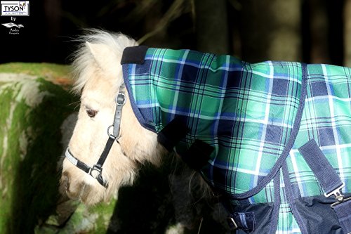 Halsteil 1200 Denier für Regendecke Decke Grün Karo Fleece Lining S L XL XXL 60-100 cm (L : 785-80 cm Rücken) von Tysons Breeches