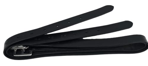 Kinder Steigbügelriemen Little Liz mit oder Ohne Strass Glitzer Leder Riemen für Steigbügel SCHMAL Kids 100 110 120 cm Tysons 1 Paar = 2 Stück (Ohne Glitzer, 110 cm) von Tysons Breeches