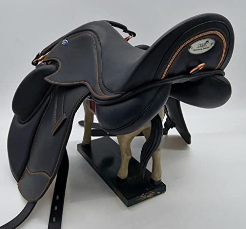 Ledersattel Monosattel 14 15 Zoll Shetty Pony Sattel Leder + 5 Kopfeisen verstellbar Shettysattel Tysons Roségold weiches Leder (14 Zoll) von Tysons Breeches