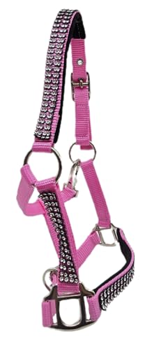 Tysons Breeches Halfter Glitzer Glitzerhalfter Nylon Rot Rosa Schwarz Minishetty Shetty Mini Pony Falabella Fohlenhalfter Fohlen (Rosa, Shetty) von Tysons Breeches