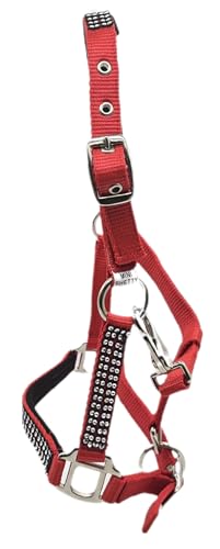 Tysons Breeches Halfter Glitzer Glitzerhalfter Nylon Rot Rosa Schwarz Minishetty Shetty Mini Pony Falabella Fohlenhalfter Fohlen (Rot, Minishetty) von Tysons Breeches