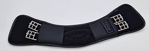 Tysons Breeches Sattelgurt Ohne Lastik Mondgurt Mond Gurt 45 50 55 60 65 70 75 80 85 90 cm Schwarz o.Braun Kurzgurt (65, Schwarz) von Tysons Breeches