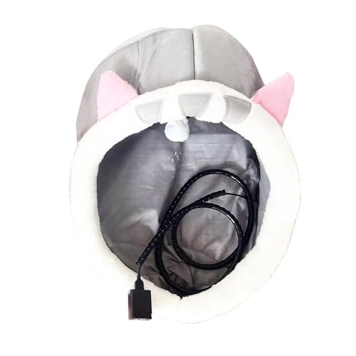 Beheizte Katzenhöhle | USB-Heizhöhle für Katzen mit Überhitzungsschutz - Waschbares Hundebett, warme Haustierbetten für Hauskatzen, kleine Hunde, Welpen Tytlyworth von Tytlyworth
