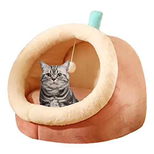 Katzenbett für Hauskatzen,Niedliches Katzenzelt mit hängendem Spielzeugball und abnehmbarem, gepolstertem Kissen - Freistehende, rutschfeste, weiche, beruhigende Katzenhäuser für Hauskatzen Tytlyworth von Tytlyworth