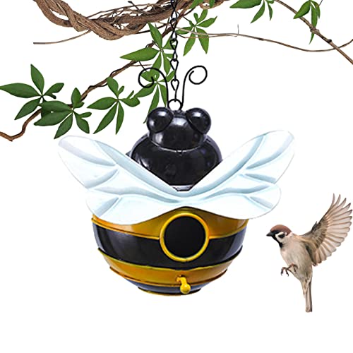 Tytlyworth Hängendes Kolibri-Nest-Haus - Clearance Hanging Outdoors Country Cute Birdhouses | Wetterfeste Vogelnesthäuser für den Außenbereich für Wildvögel, kleine Vogelfinken, kardinalgelb von Tytlyworth