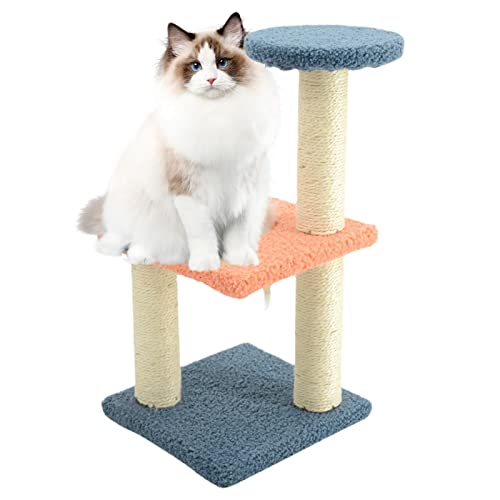 Tytlyworth Katzenturm,Katzenkratzbaum - Katzentürme mit mehrschichtigem Design, quadratischer Plattenbasis, schützen das Sofa für kleine Katzen und Kätzchen von Tytlyworth