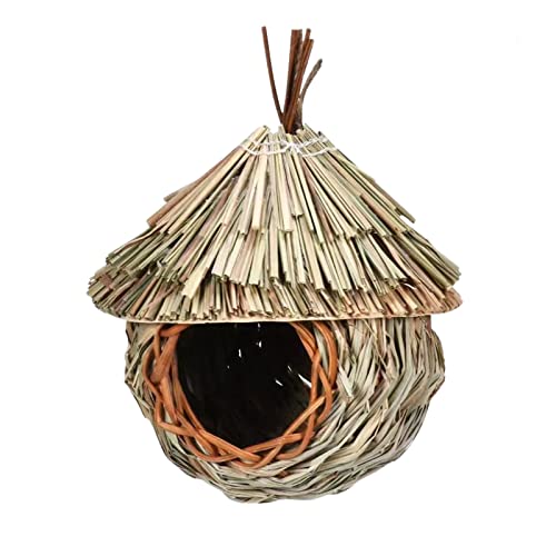 Tytlyworth Kolibri-Nest-Dekor, Handgewebtes Kolibri-Nest, Vogelhaus-Dekoration, ökologische Vogelhäuschen, Vogelschutzbucht zu Bewohnen von draußen hängendem Baum von Tytlyworth