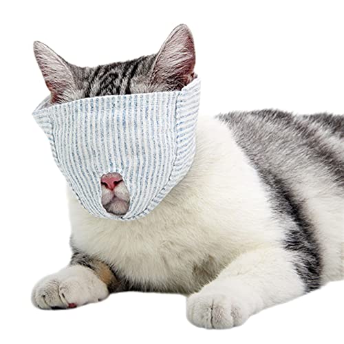 Tytlyworth Mundbedeckungen für Katzen - Atmungsaktive Katzenmaulkörbe, Stoffkatzen-Rückhaltevorrichtung für Katzenmuscheln zum Pflegen und Krallenkürzen | Atmungsaktiver Stoff Katzenmaulkorb von Tytlyworth