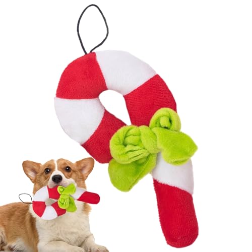 Tytlyworth Quietschspielzeug für kleine Hunde, Weihnachts-Cane-Candy-Hundezahnspielzeug, Unzerstörbares Hundespielzeug von Pet Supplies für kleine, mittlere und große Rassen von Tytlyworth