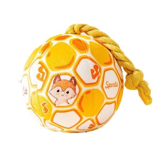 Geeignet für Mittlere bis Große Hunde langlebiges Kauspielzeug zum Zahnen Rollendes Hunde-Upgrade Intelligentes Katzenspielzeug Wasserspielzeug für Hundewelpen für gelangweilte (Yellow, 10cm) von Tyuffghet
