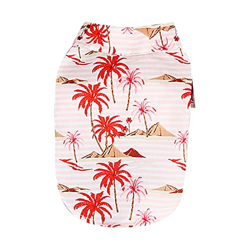 Haustierhemd Party-Outfit für Haustiere Haustier-Sommer-T-Shirts Hawaii-Stil Blumen-Katzenhemd Bedruckte Haustier-T-Shirts Atmungsaktive kühle Kleidung Strand-Küsten-Welpen-Hemd-Sweatshirt für (S) von Tyuffghet
