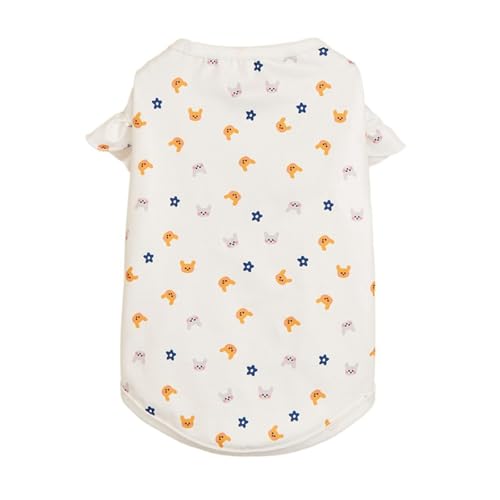 Hochzeit Spitze Kleid Bogen Kleid Sommer-Haustierkleidung mit Kaninchenmuster, atmungsaktive, Bequeme Kleidung für Katzen und Hunde (A, S) von Tyuffghet