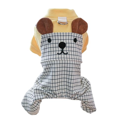 Hund Ärmellose Weste Atmungsaktiv Hundekleidung, Katzenkleidung, Cartoon-, Ohren, Traktion, Brust, Rücken, schönes Paar-Outfit (A, L) von Tyuffghet