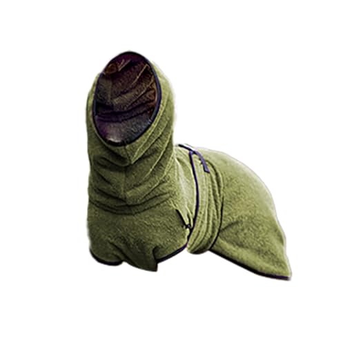 Hund Welpen-T-Shirt Hundekleidung aus Samt, Dicke, warme Kleidung für Hunde, süße Haustierkleidung für Herbst und Winter, Dicke, warme Kleidung Hunde, süße, (军绿色: 4XL, 4XL) von Tyuffghet