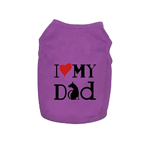 Hundehemd Bedruckt Sommer Hundeweste Haustierweste Hundebekleidung Haustierbekleidung Bekleidung Sommermode (Purple, XS) von Tyuffghet