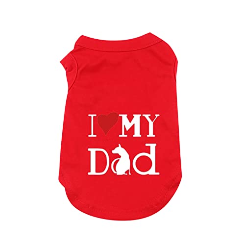 Hundehemd Bedruckt Sommer Hundeweste Haustierweste Hundebekleidung Haustierbekleidung Bekleidung Sommermode (Red, XL) von Tyuffghet