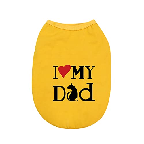 Hundehemd Bedruckt Sommer Hundeweste Haustierweste Hundebekleidung Haustierbekleidung Bekleidung Sommermode (Yellow, S) von Tyuffghet
